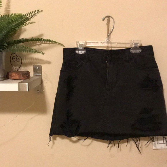 black denim skirt hollister